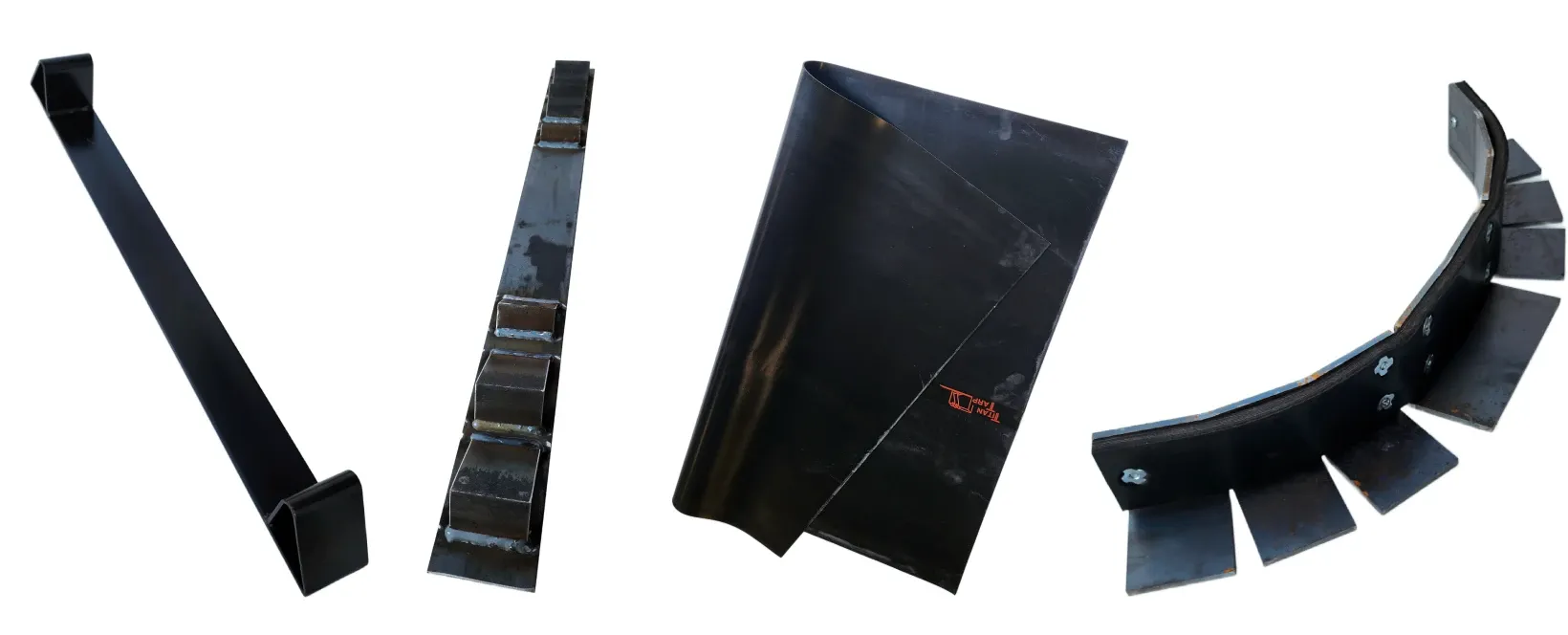 Plastic and steel corner protectors for cargo straps